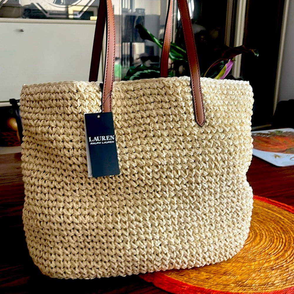Crochet Ralph Lauren tote as you can see in the picture